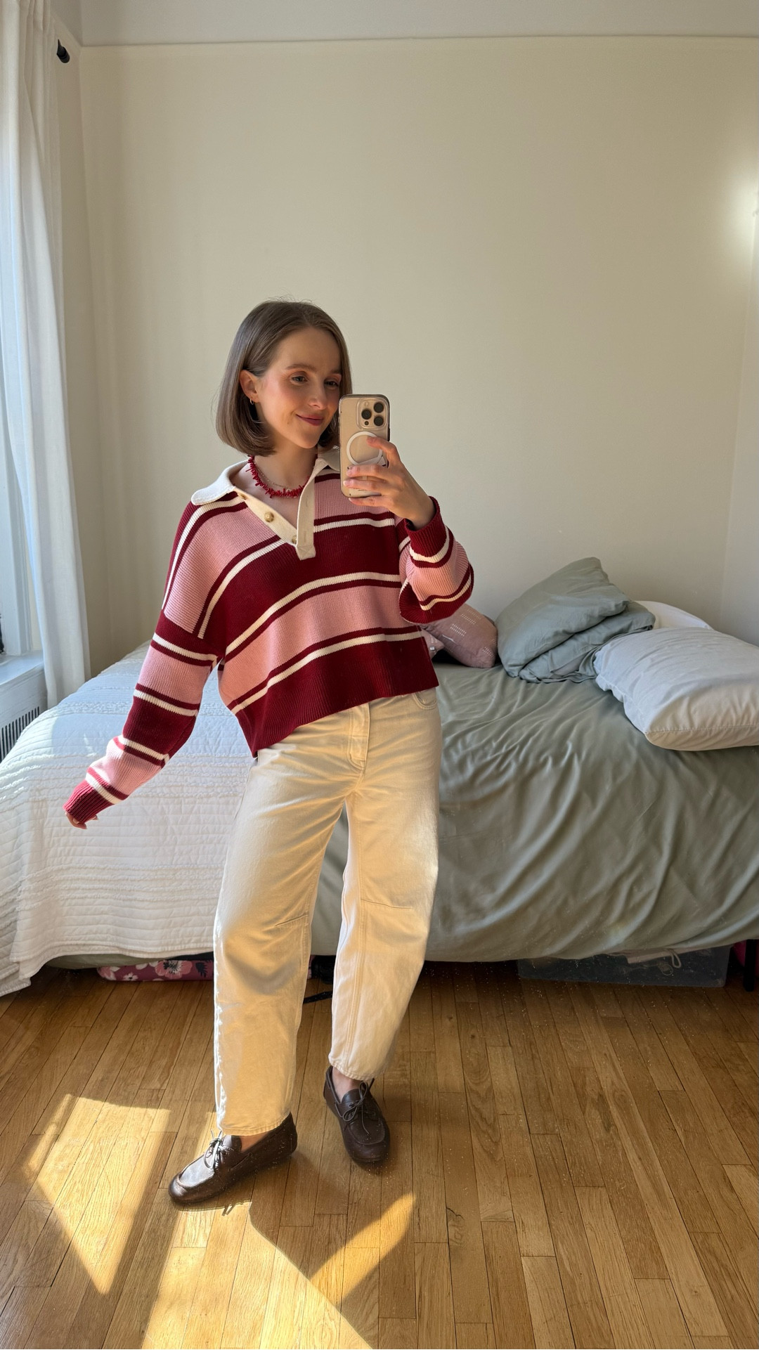 Softest rugby sweater shirt on clearance xs
Ecru barrel jeans Madewell 25% off 25 short
Leather boat shoes 


#LTKSaleAlert #LTKootd #LTKPetite