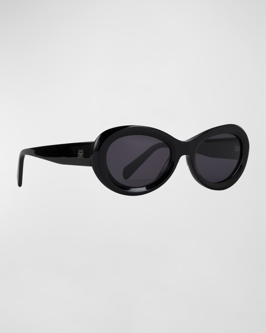 Toteme The Ovals Havana Acetate Oval Sunglasses | Neiman Marcus