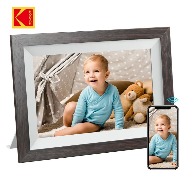 Kodak 10-inch WIFI Digital Picture Frame with 32GB Storage, Solid Wood Tone Frame, Gift for Loved... | Walmart (US)