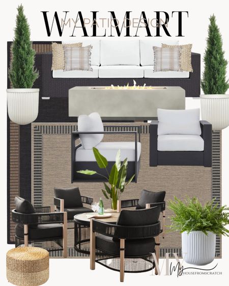I’m excited to reveal my patio design! With plans to finish it in the coming weeks, I’ll be sharing it with you little by little as my furniture arrives. Walmart outdoor furniture, Walmart patio furniture, Walmart outdoor decor, Amazon outdoor, wayfair outdoor, outdoor fire pits, planters, outdoor seating, outdoor rugs 

#LTKFindsUnder50 #LTKSeasonal #LTKHome
