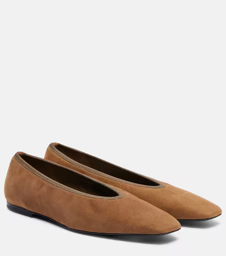 Suede ballet flats | Mytheresa (US/CA)