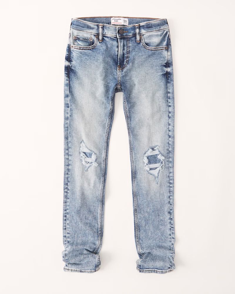 ripped stacked skinny jeans | Abercrombie & Fitch (US)