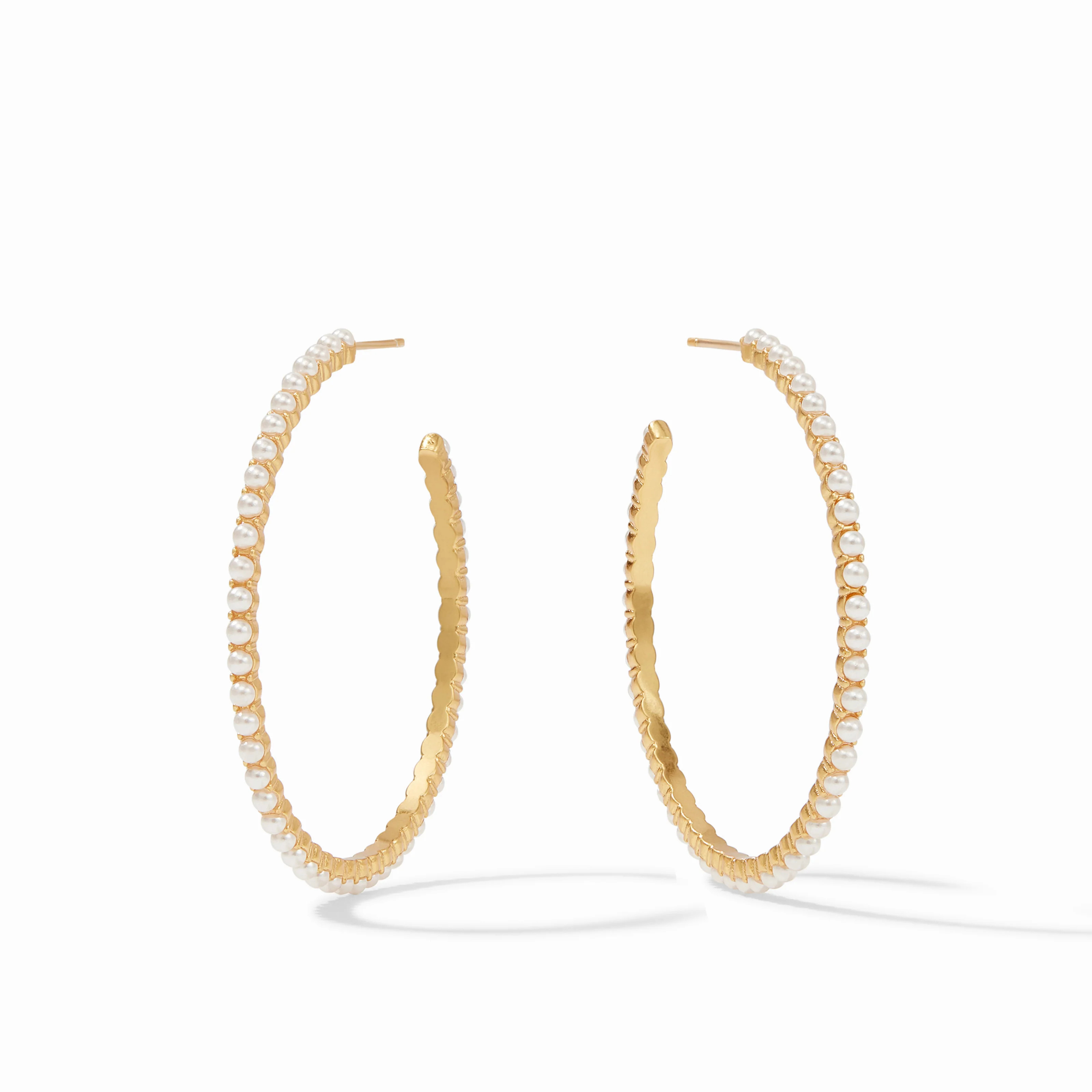 Juliet Pearl & Gold Hoop Earrings | Julie Vos | Julie Vos