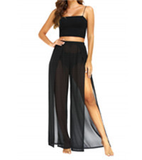 Cover Up Pants Swimwear Women High Split See Through Swimsuit Bikini Bottom Coverup Pants | Amazon (US)