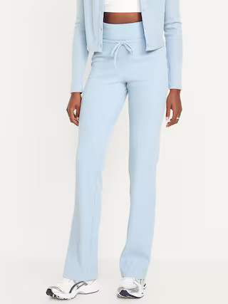 Extra High Waisted Sweater Ribbed Flare Pant | Old Navy (US)