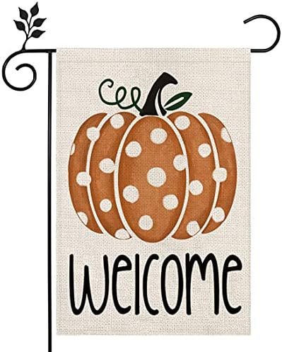 CROWNED BEAUTY Fall Welcome Garden Flag Pumpkin Thanksgiving 12×18 Inch Double Sided Vertical Ya... | Amazon (US)