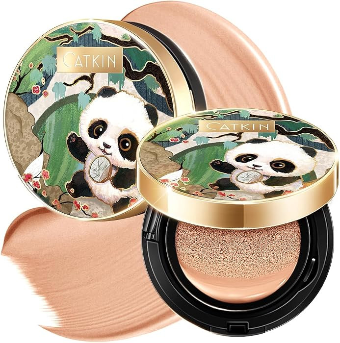 CATKIN Panda Land Full Coverage Cushion Fondation, Breathable Hydrating Nourishing Poreless Face ... | Amazon (US)
