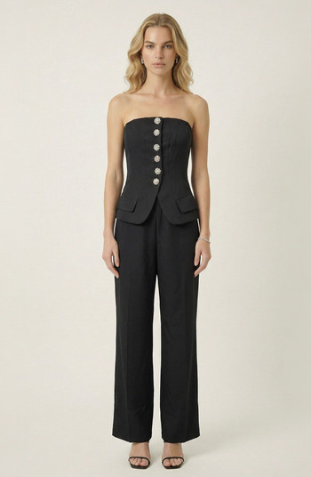 Strapless Vest and Wide Leg Pant Set | Nordstrom