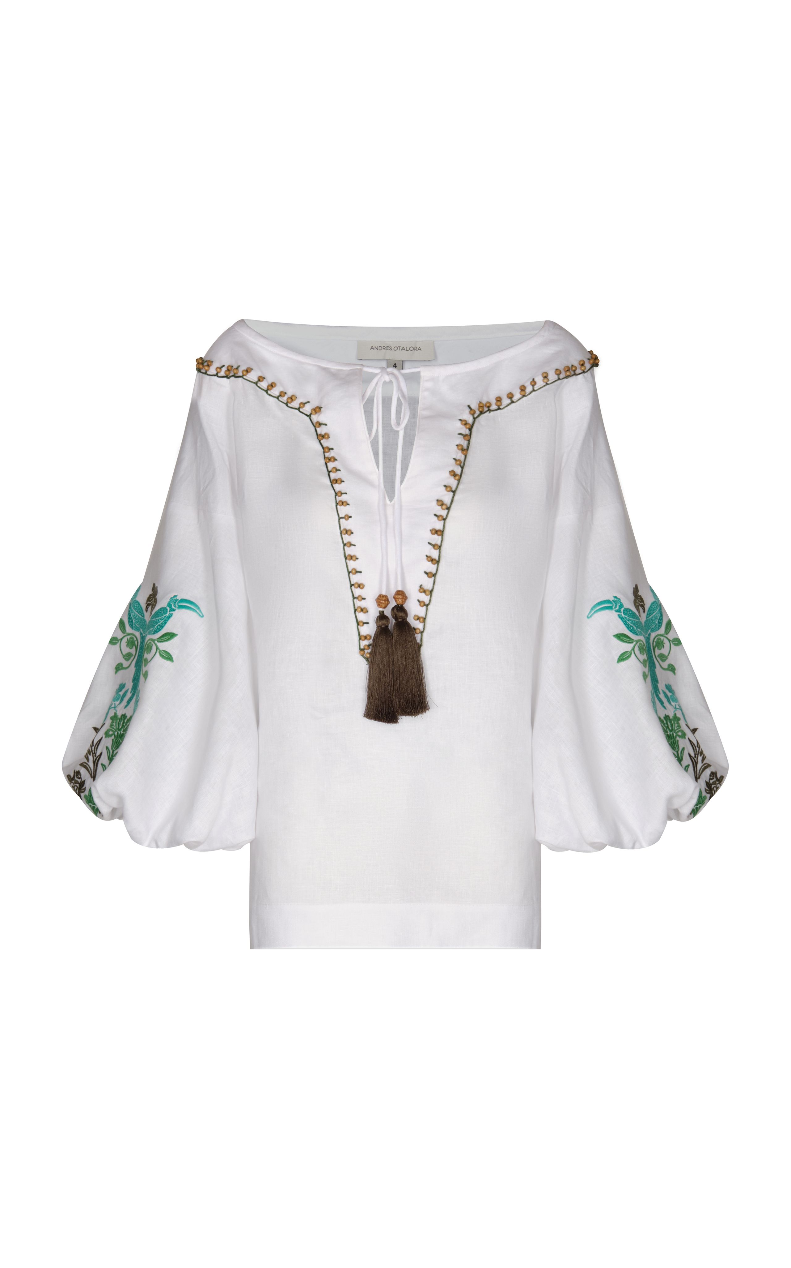 Playita Embroidered Linen Top | Moda Operandi (Global)