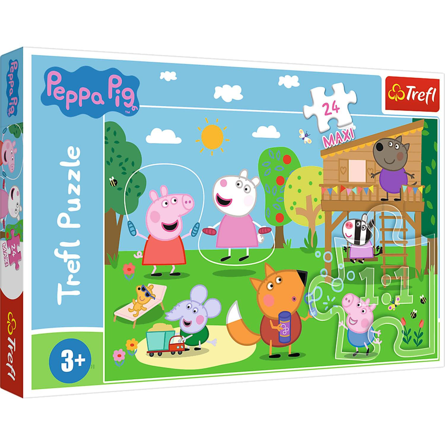 Trefl - Maxi 24 Piece Puzzle - Peppa Pig's Fun in the Grass Jigsaw Puzzle | Best Buy U.S.
