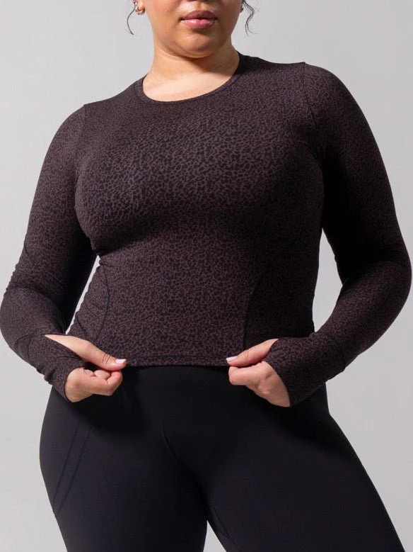 Halo Long Sleeve Baby Tee - Leopard Print | Buffbunny Collection