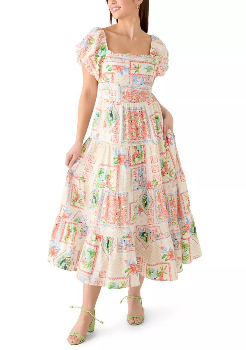 Petite Sleeveless Tiered Midi Dress | Belk