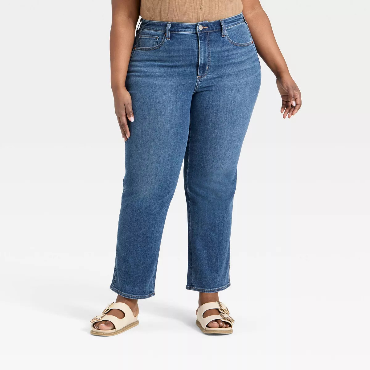 Women's High-Rise Straight Jeans - Universal Thread™ Medium Wash 00 | Target