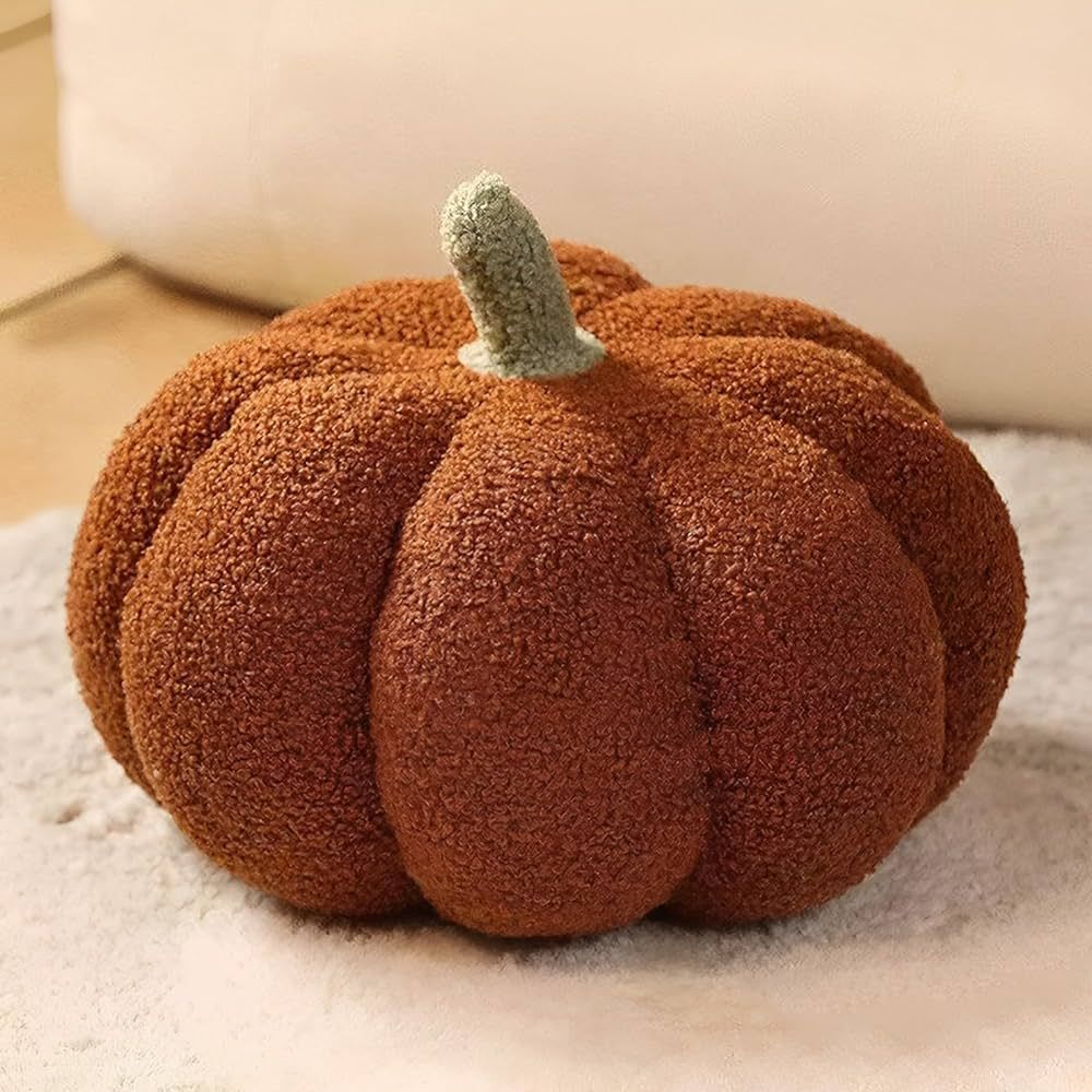 Amazon.com: Gerlisay 3D Pumpkin Throw Pillow Halloween Pumpkin Pillow Stuffed Pumpkin Fluffy Plus... | Amazon (US)