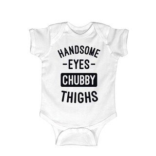 Handsome Eyes Chubby Thighs - Baby One Piece (White - 18 Months) | Bed Bath & Beyond