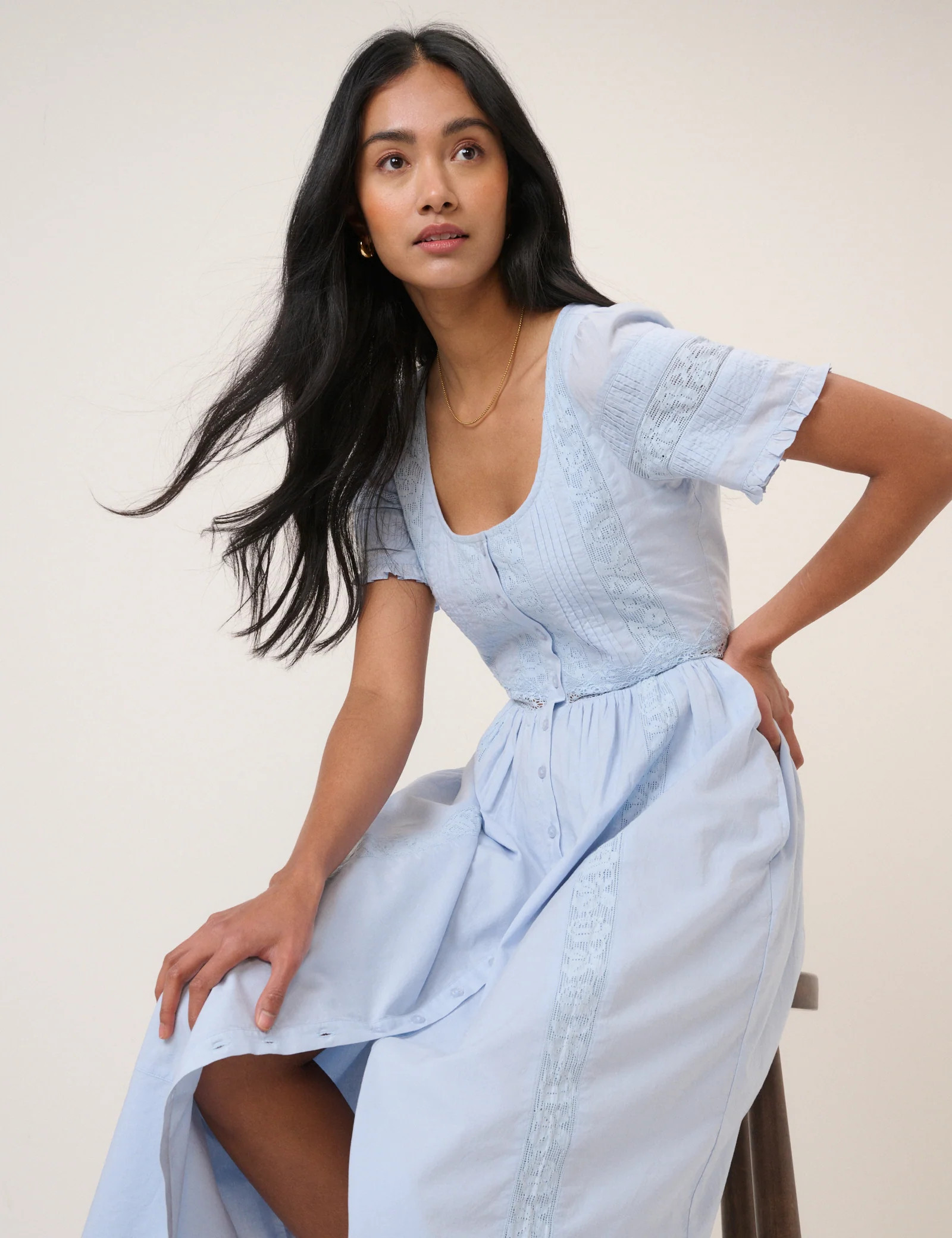 Light Blue Octavia Midi Dress | Nobody's Child