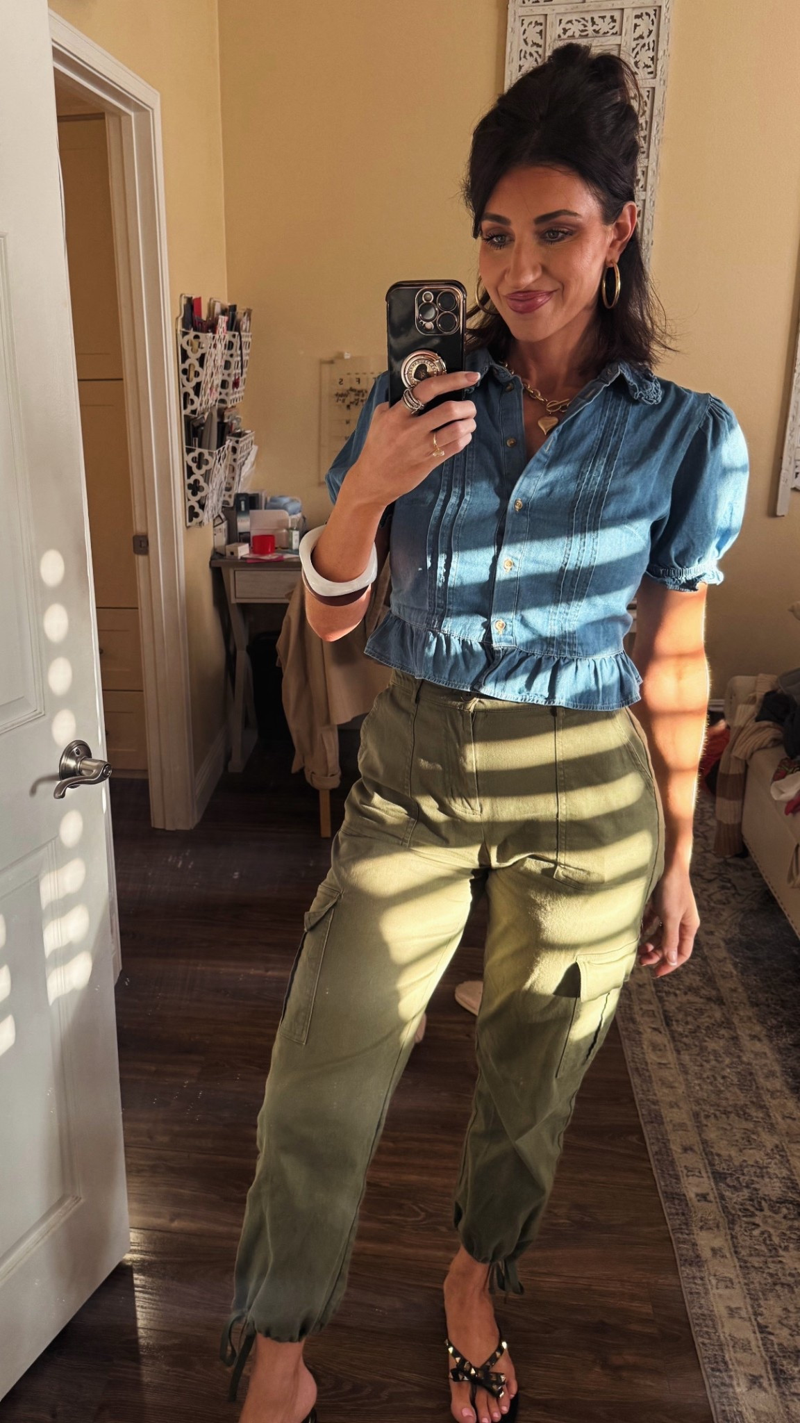 Wearing a medium in the top and pants. Cute little everyday look.

#LTKootd #LTKWorkwear #LTKSeasonal