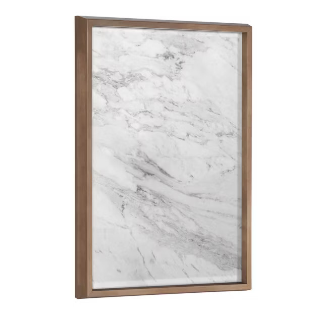 18" x 24" Blake Gray Marble Framed Printed Glass by the Creative Bunch Studio Gold - Kate & Laure... | Target