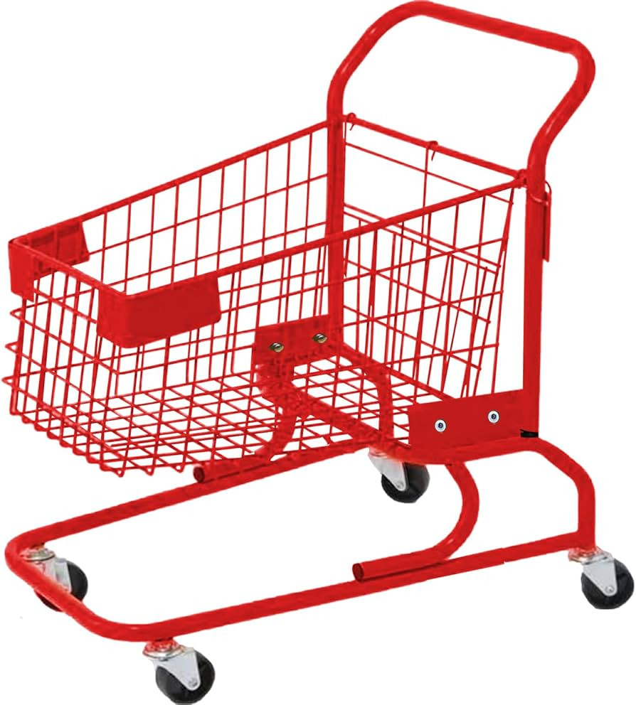 FitWell Mini Shopping Cart, Toy Basket or Doll House, Simulate Grocery Store Handcart Shopping Ut... | Amazon (US)