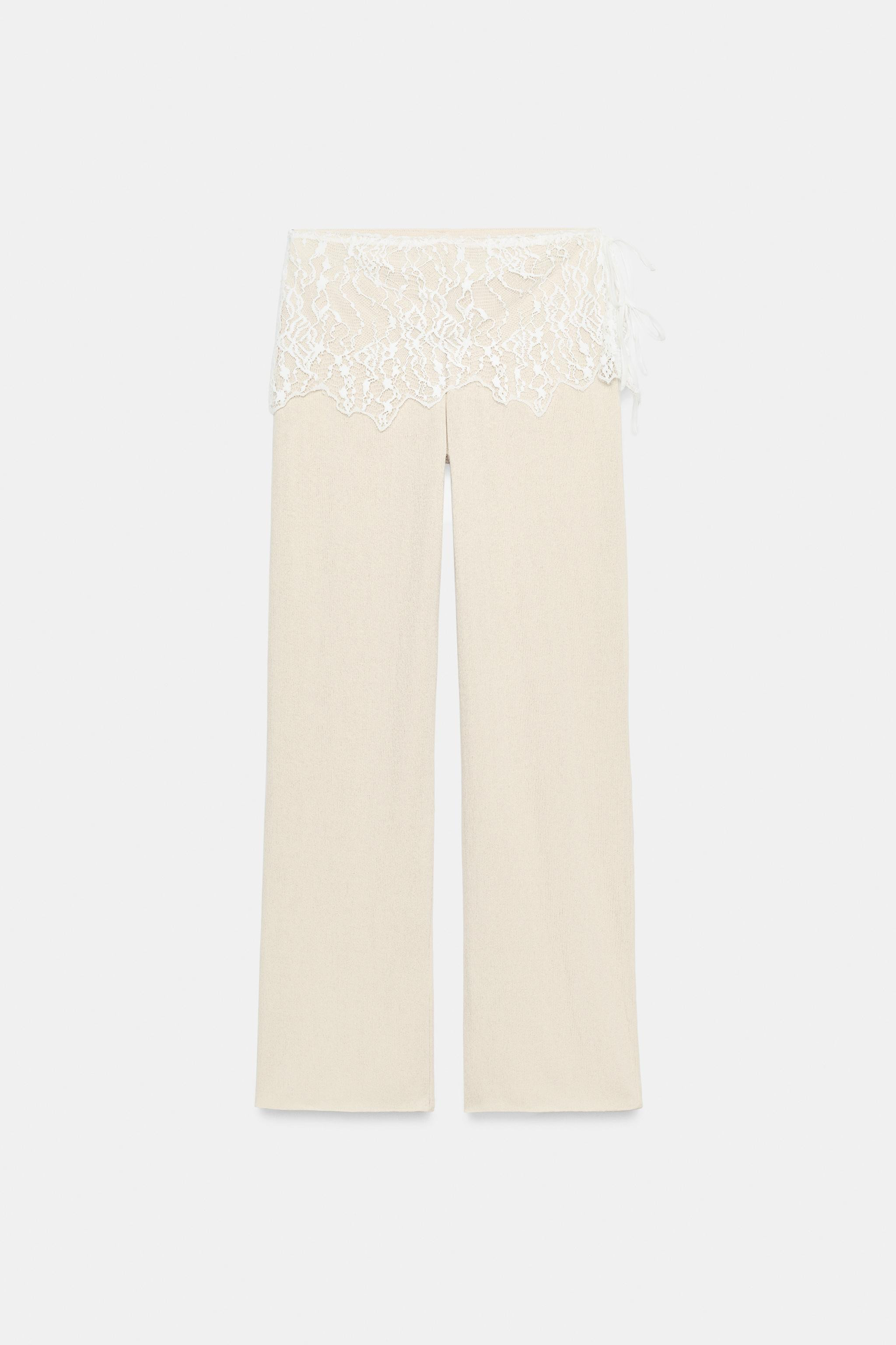 RIBBED LACE PANTS | Zara US