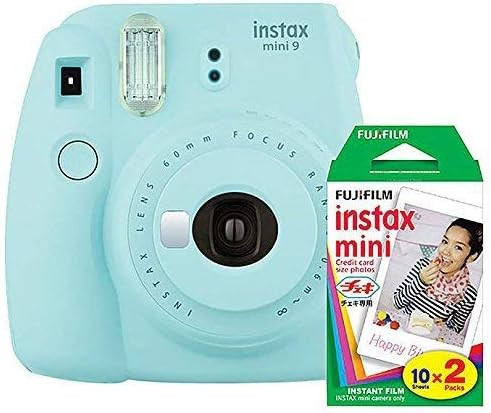 Fujifilm instax Mini 9 Instant Camera (Ice Blue) with Film Twin Pack Bundle (2 Items) | Amazon (US)