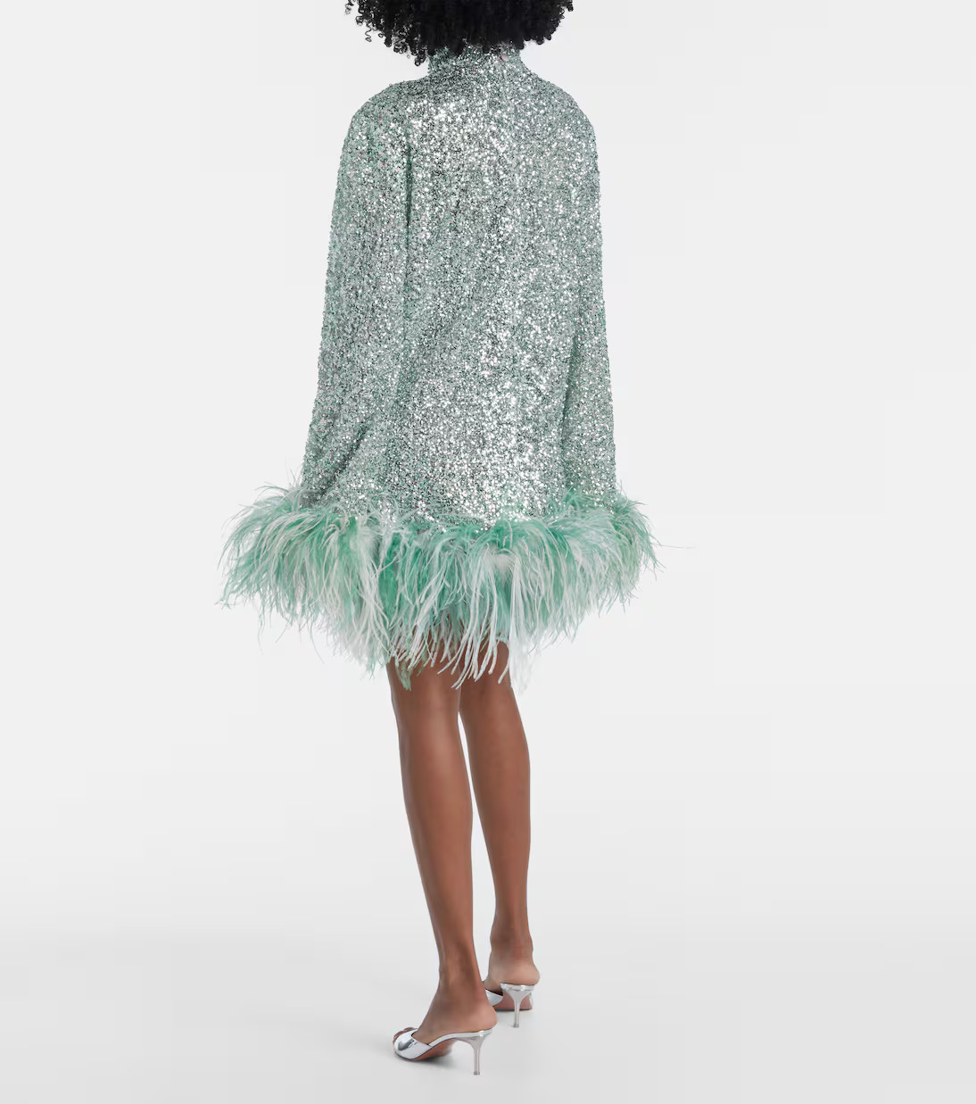 Gina sequined feather-trimmed minidress | Mytheresa (US/CA)