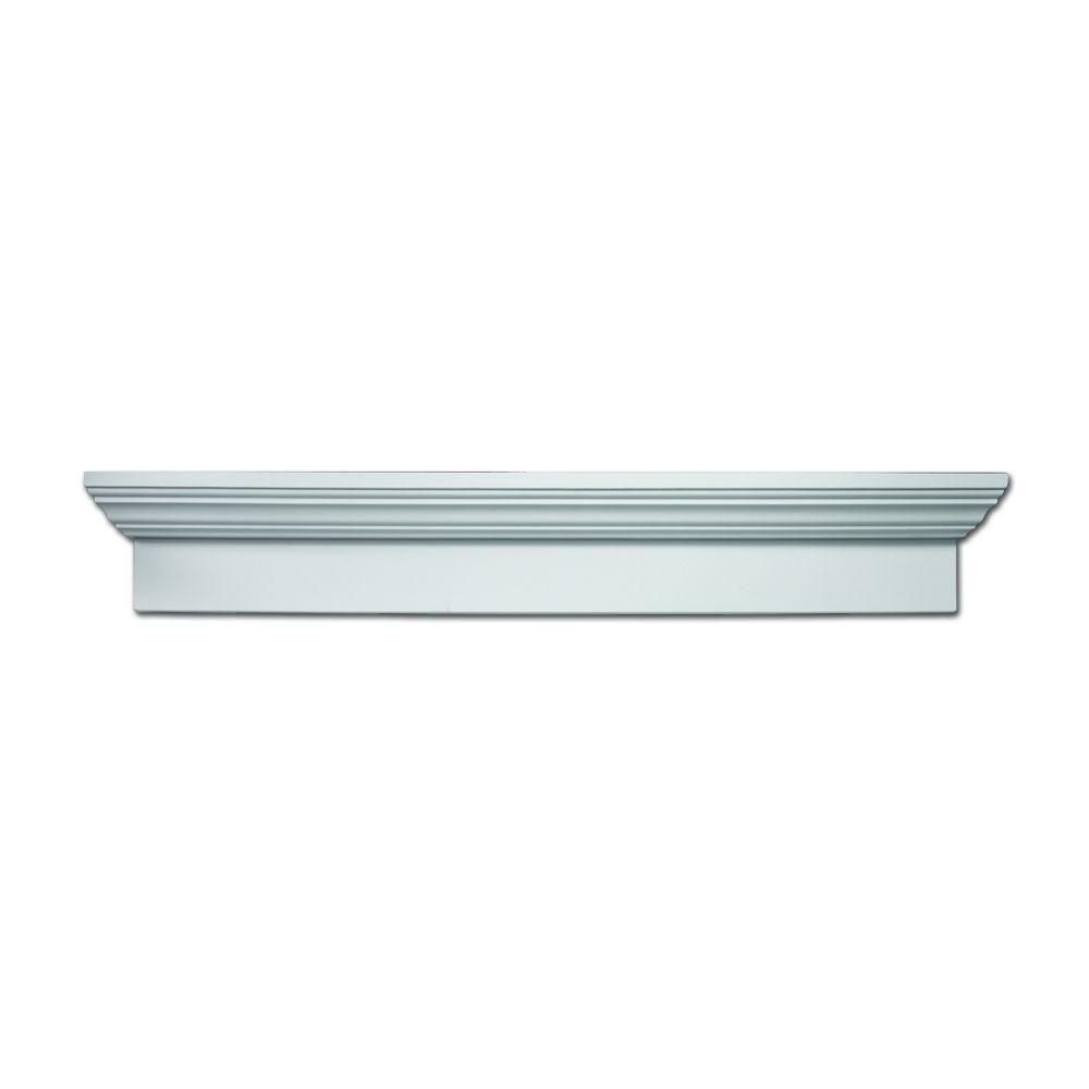 Fypon 67 in. x 6 in. x 3 in. Polyurethane Window and Door Crosshead, White | The Home Depot