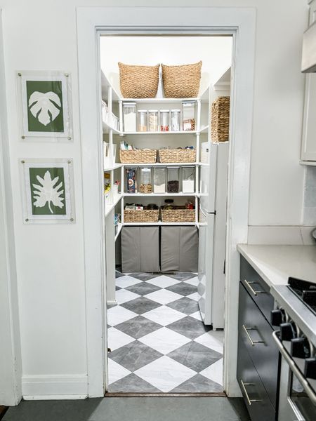 Our pantry needed a refresh. While I don’t have the capacity for a full remodel I still wanted to freshen up this space. I added a fresh coat of paint and used these peel and stick tiles to add some depth and I love the way it turned out. The marble pattern is so pretty and they were easy to install! 

Peel and stick tile, pantry, walk in pantry, pantry refresh, pantry update, home update, home improvement, Chris and Julia, Living room, bedroom, guest room, dining room, entryway, seating area, family room, curated home, Modern home decor, traditional home decor, budget friendly home decor, Interior design, look for less, designer inspired, Amazon, Amazon home, Amazon must haves, Amazon finds, amazon favorites, Amazon home decor #amazon #amazonhome

#LTKfindsunder50 #LTKhome #LTKstyletip