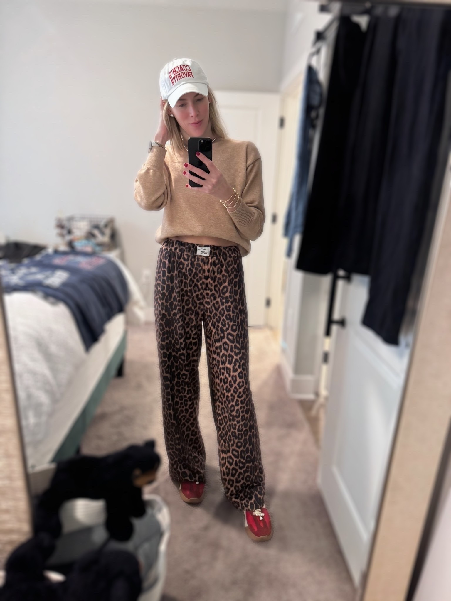 Cozy meets bold in this effortlessly chic combo that’s become my go-to for chaotic weeks. This Amazon sweater (size small) has that expensive feel without the designer price tag, and these wide-leg leopard pants (medium long) are a tall girl’s dream—finally, pants that actually hit at the right length. Added my Sam Edelman red sneakers with lace charms for that polished-meets-comfortable energy, Bauble Bar jewelry for the finishing touch, and my Riff Raff “coach’s favorite” hat because 🦐❤️ IYKYK.

The closet chaos behind me? Courtesy of back-to-back work trips and zero time to unpack. But this outfit? Stadium approved and ready to take on whatever the day throws at me.

Shop this look on Amazon—link in bio to add these pieces to your wardrobe.



#LTKTall #LTKFindsUnder50 #LTKootd