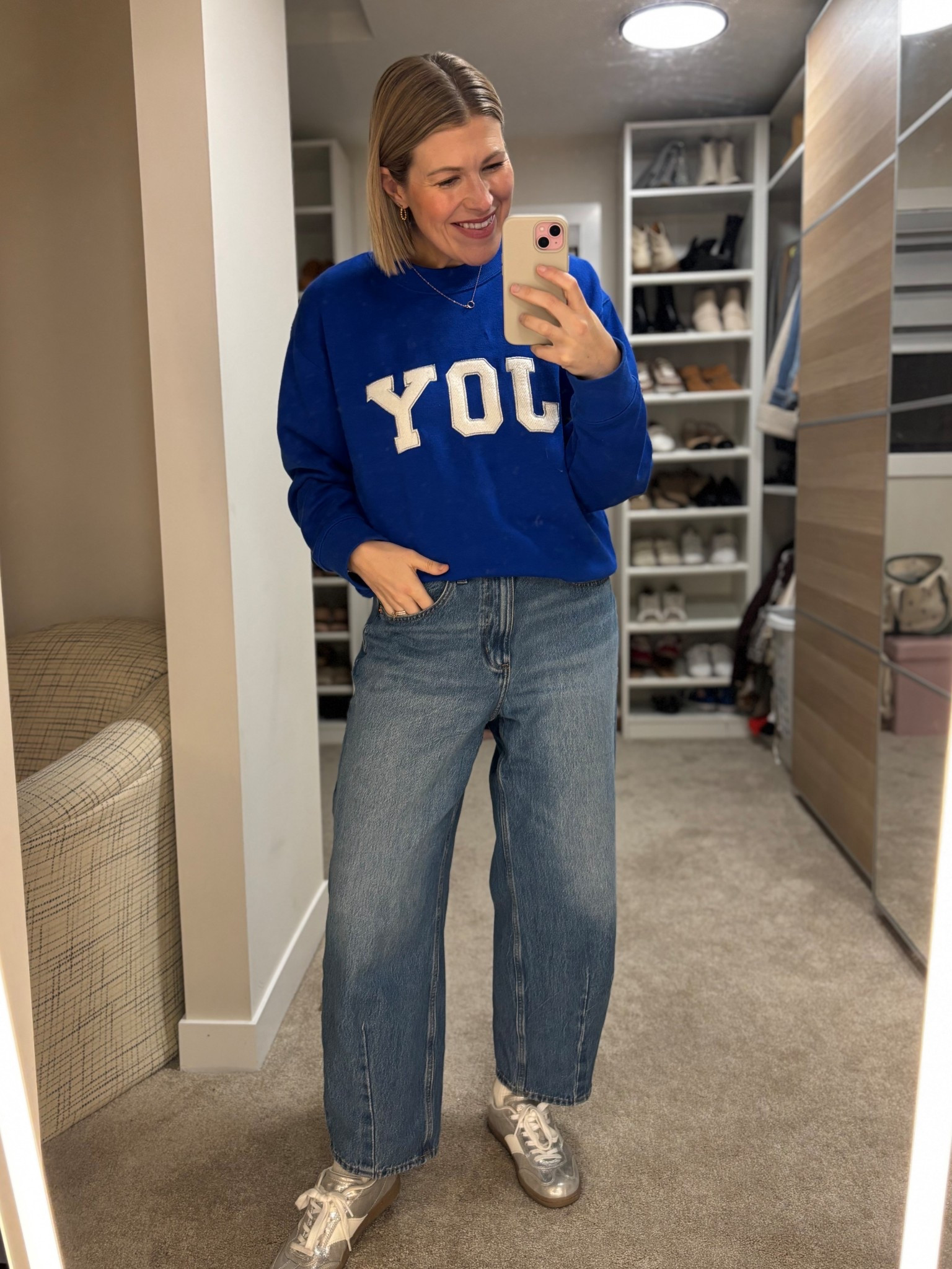 Easy & casual holiday look 

Linking similar top options! 

#LTKFindsUnder50 #LTKHoliday #LTKSeasonal