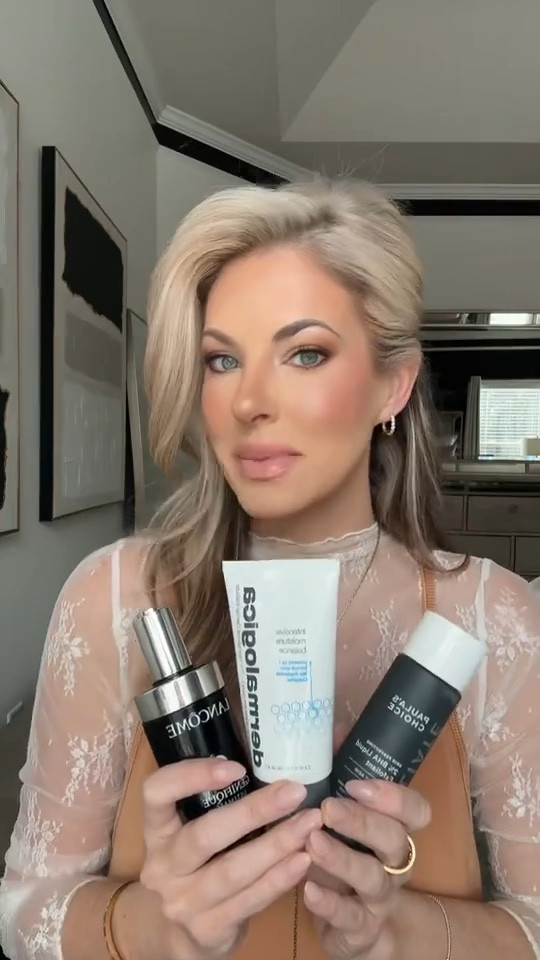 Skincare rundown!  Oh and how cute is this romper with a lace top underneath!? 💕

@freepeople @dermalogica @obagi @paulaschoice @lancome

#skincare



#LTKselfcare #LTKOver40 #LTKU