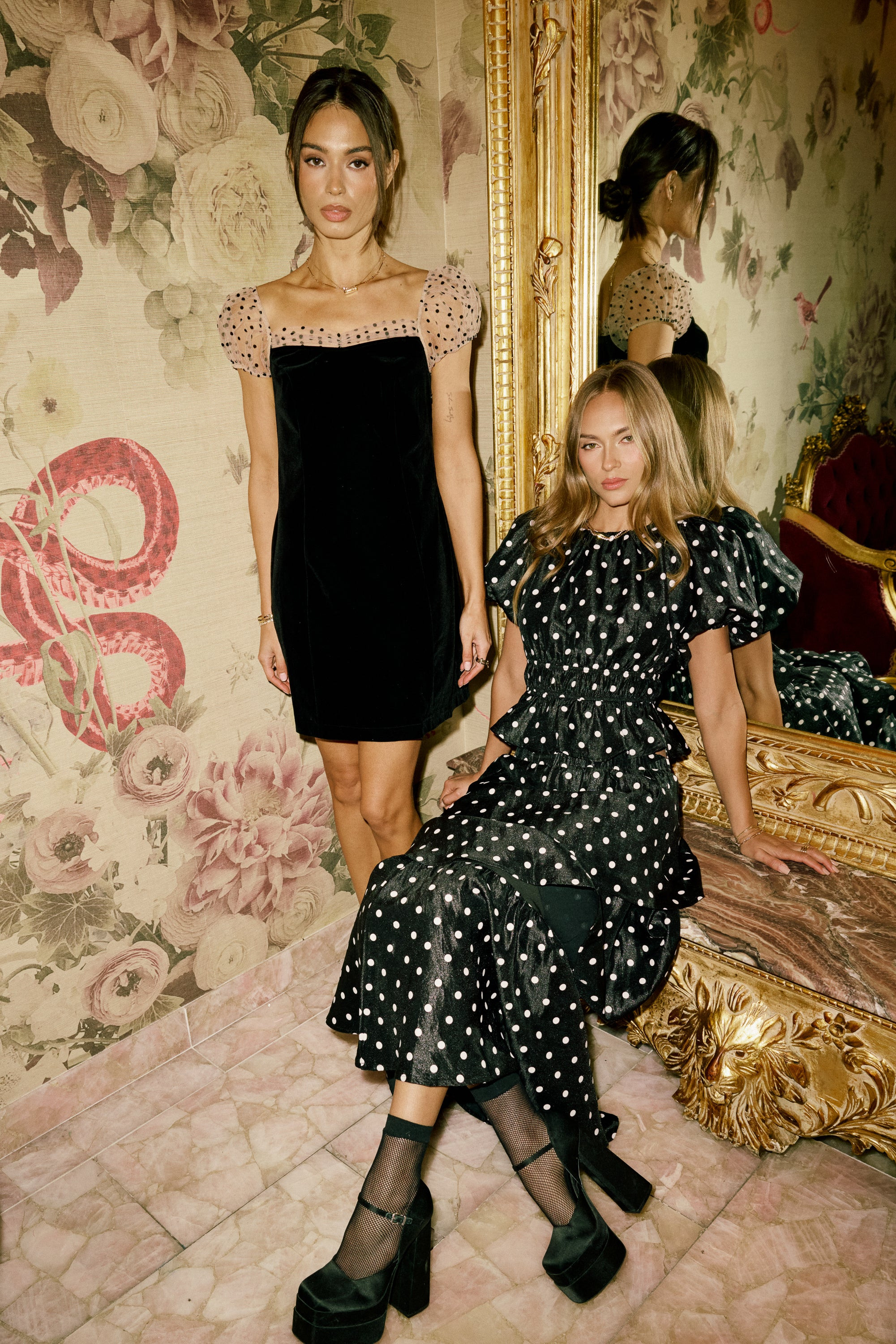 Terri Polka Dot Peplum Top | Böhme US