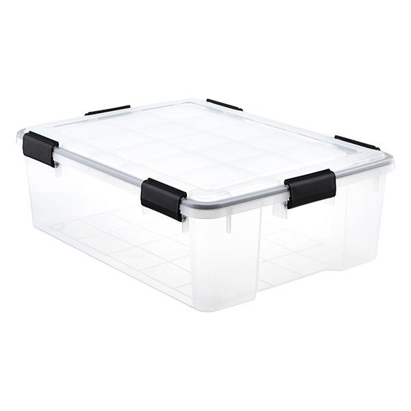 41 qt. Weathertight Tote Clear | The Container Store