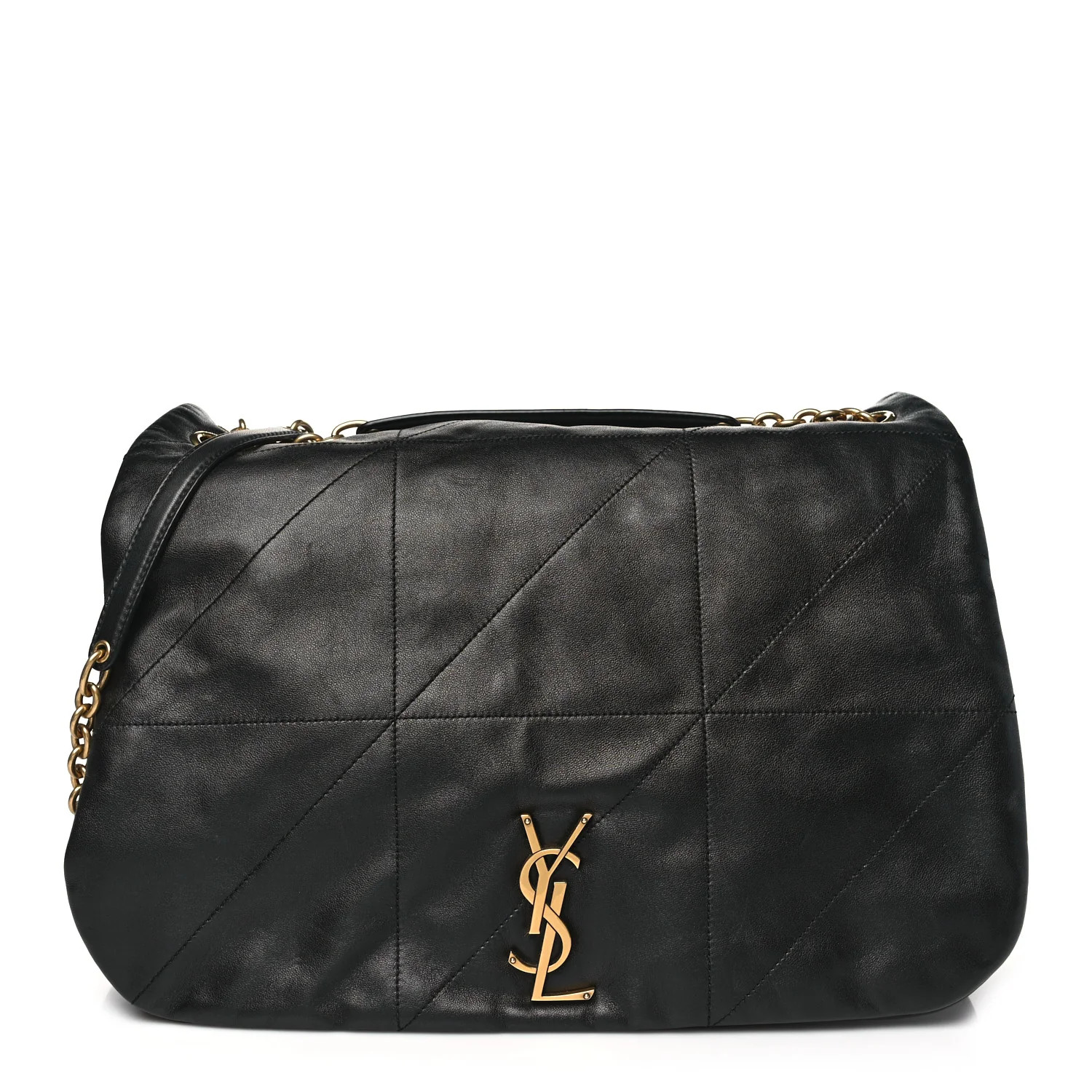 Lambskin Matelasse Monogram Large Jamie 4.3 Black | FASHIONPHILE (US)