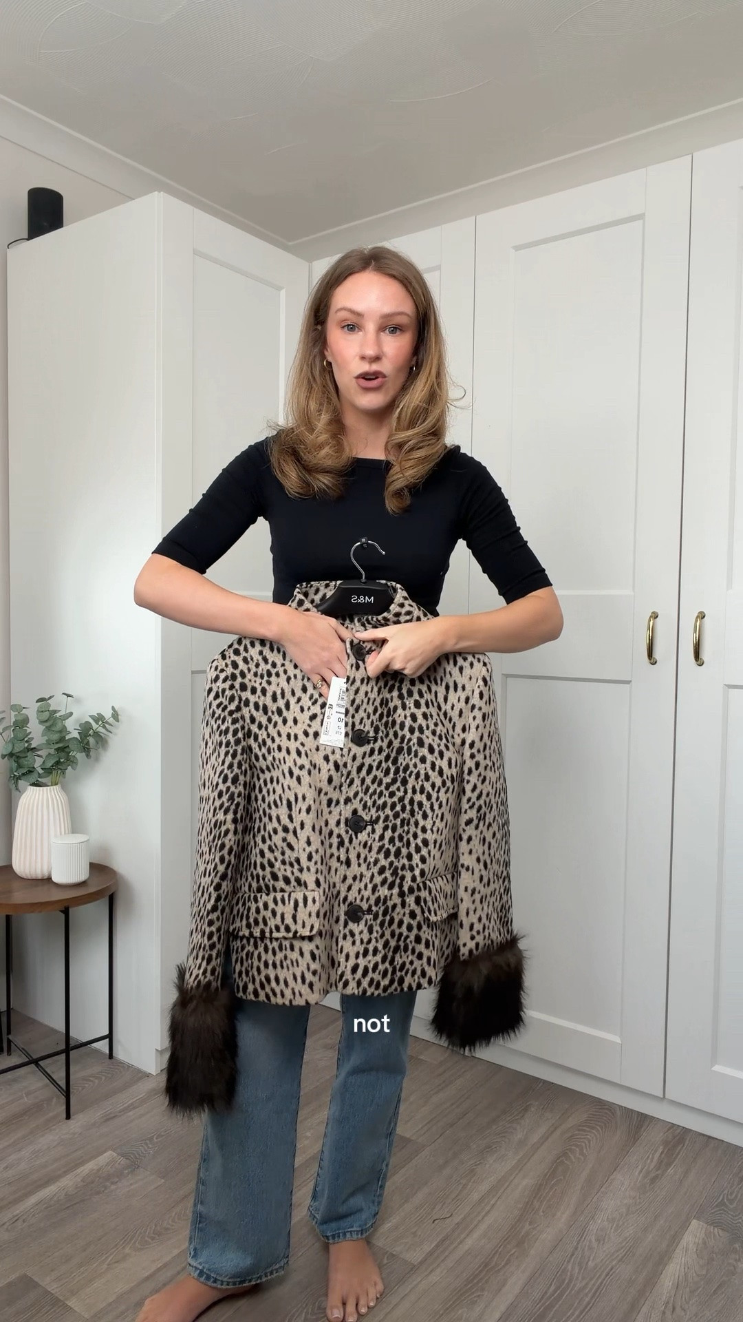 Marks and Spencer’s autumn haul, animal print jacket with faux fur
