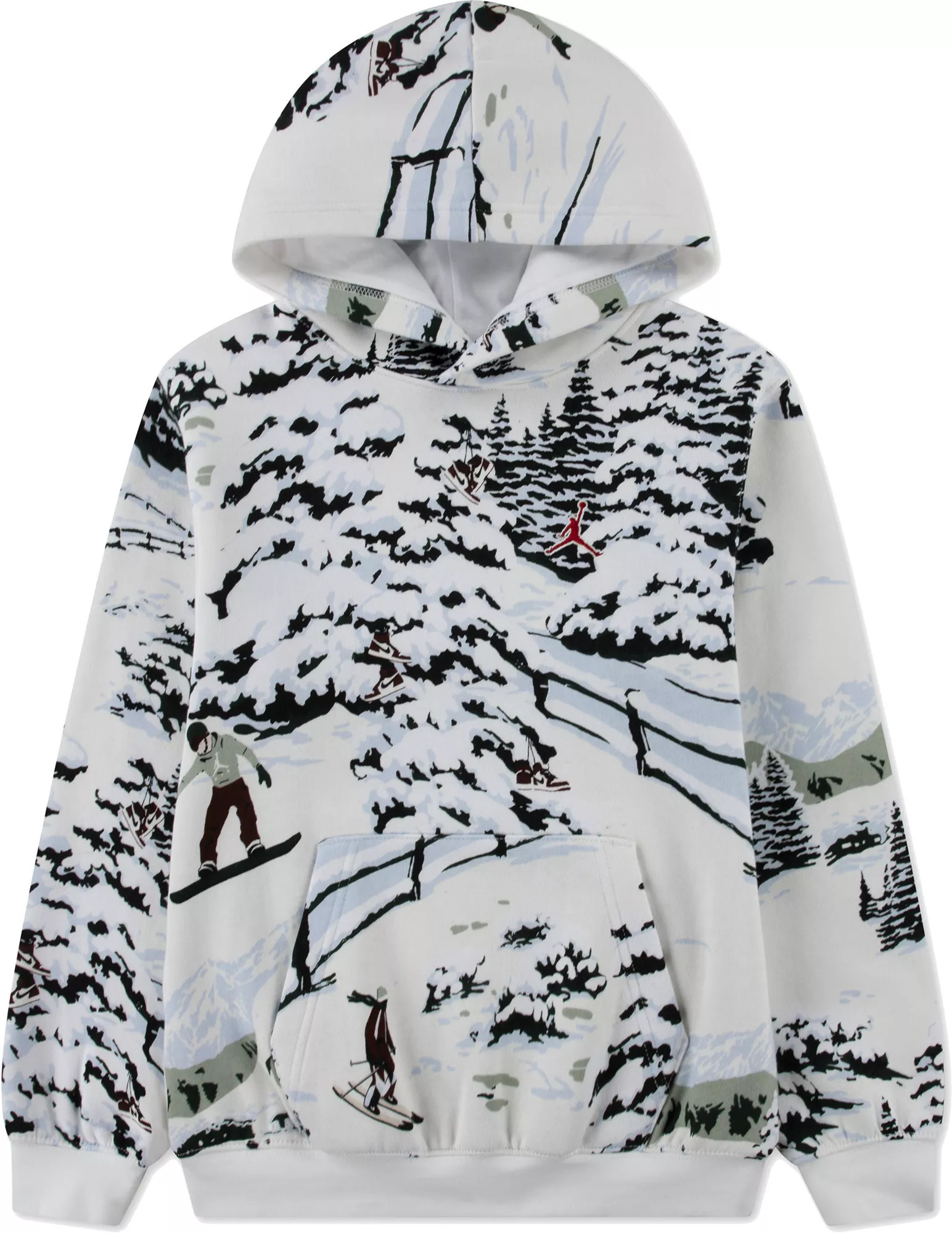 Jordan Kids' Brooklyn Fleece Holiday Pullover Hoodie, Medium, Sail | DICK'S Sporting Goods