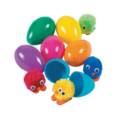 Chick-Filled Plastic Easter Eggs - 24 Pc. - Party Supplies - 24 Pieces | Wayfair North America