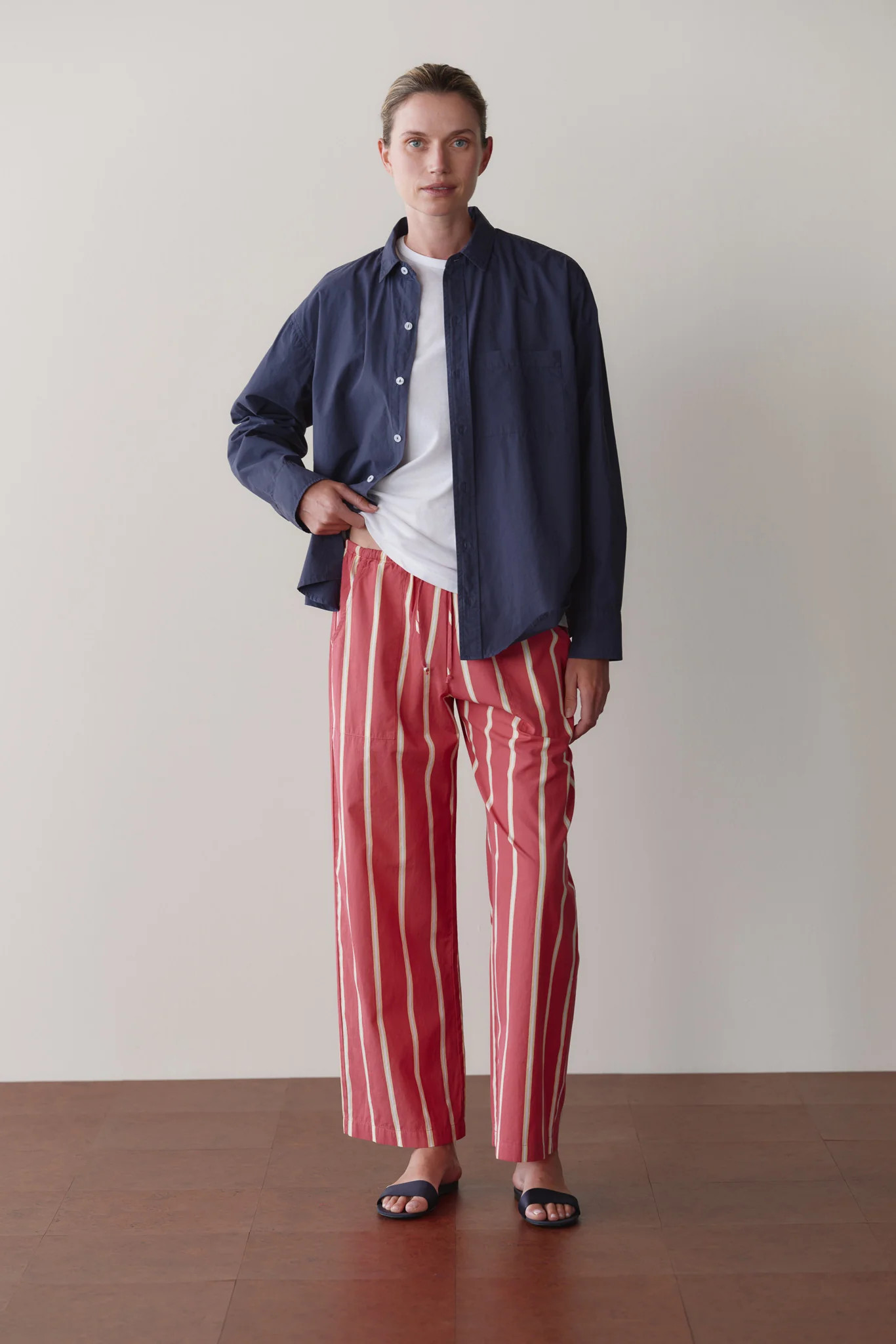 The Pop Stripe Drawstring Pant | DONNI.