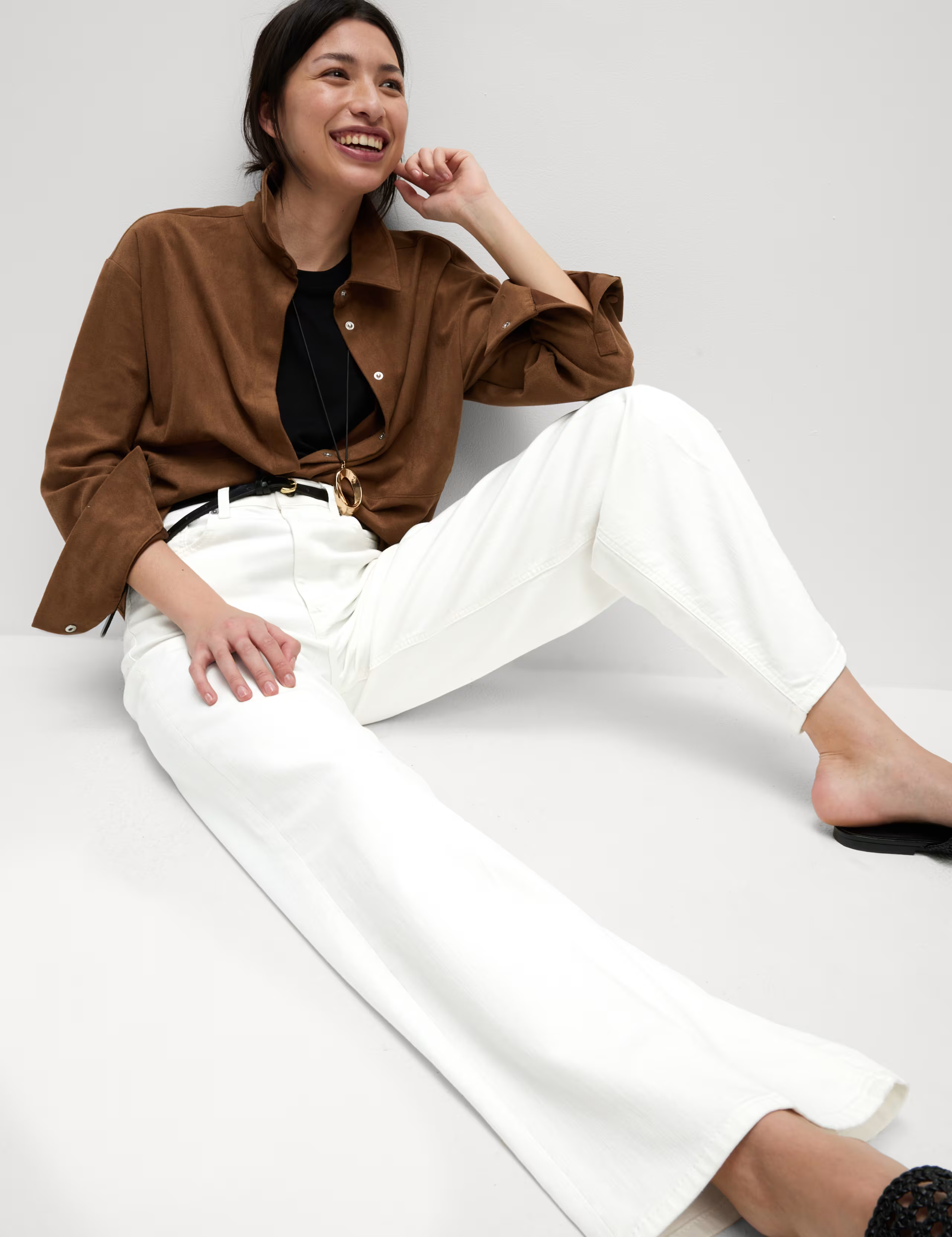 High Waisted Smart Wide Leg Jeans | Marks & Spencer (UK)