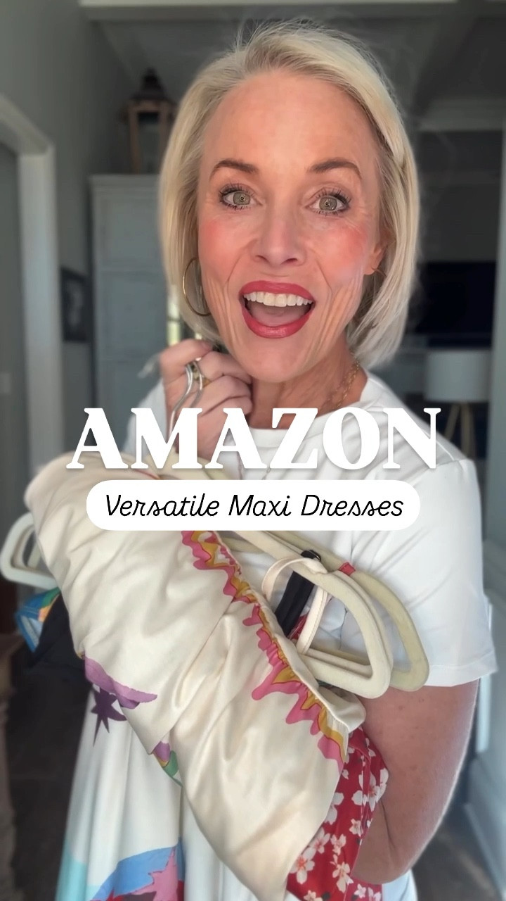 Three dresses, endless ways to style them! ✨ 

These Amazon maxi dresses are the perfect transition pieces to take you from winter to spring and beyond. Each dress has its own unique style, but all three are incredibly versatile, comfortable, and flattering for year-round wear! 

Made from a soft, stretchy blend of 95% polyester and 5% spandex, these dresses have the perfect flowy fit and are wrinkle-resistant—making them great for travel, everyday wear, or even as a chic beach coverup. 

Whether you love a bold pattern or a classic solid, you can dress these up with heels and statement accessories or keep it casual with sneakers and a denim jacket. Want to switch it up? Throw on a graphic tee overtop to transform it into a maxi skirt!

And the best part? Each dress is under $35! Affordable, stylish, and effortless—what’s not to love? Which style is your favorite? Let me know in the comments! 💕 

#WardrobeStaple 
#AmazonFashion 
#VersatileStyle
#founditonamazon 
#affordablefashion
#outfitinspo
#laurenoggsgee
#over50style 
#lookalike
#shopltk
#ltkover50
#ltkover40
#lookforless
#getyourcolonoscopy
#zeagoo


#LTKStyleTip #LTKFindsUnder50 #LTKWatchNow