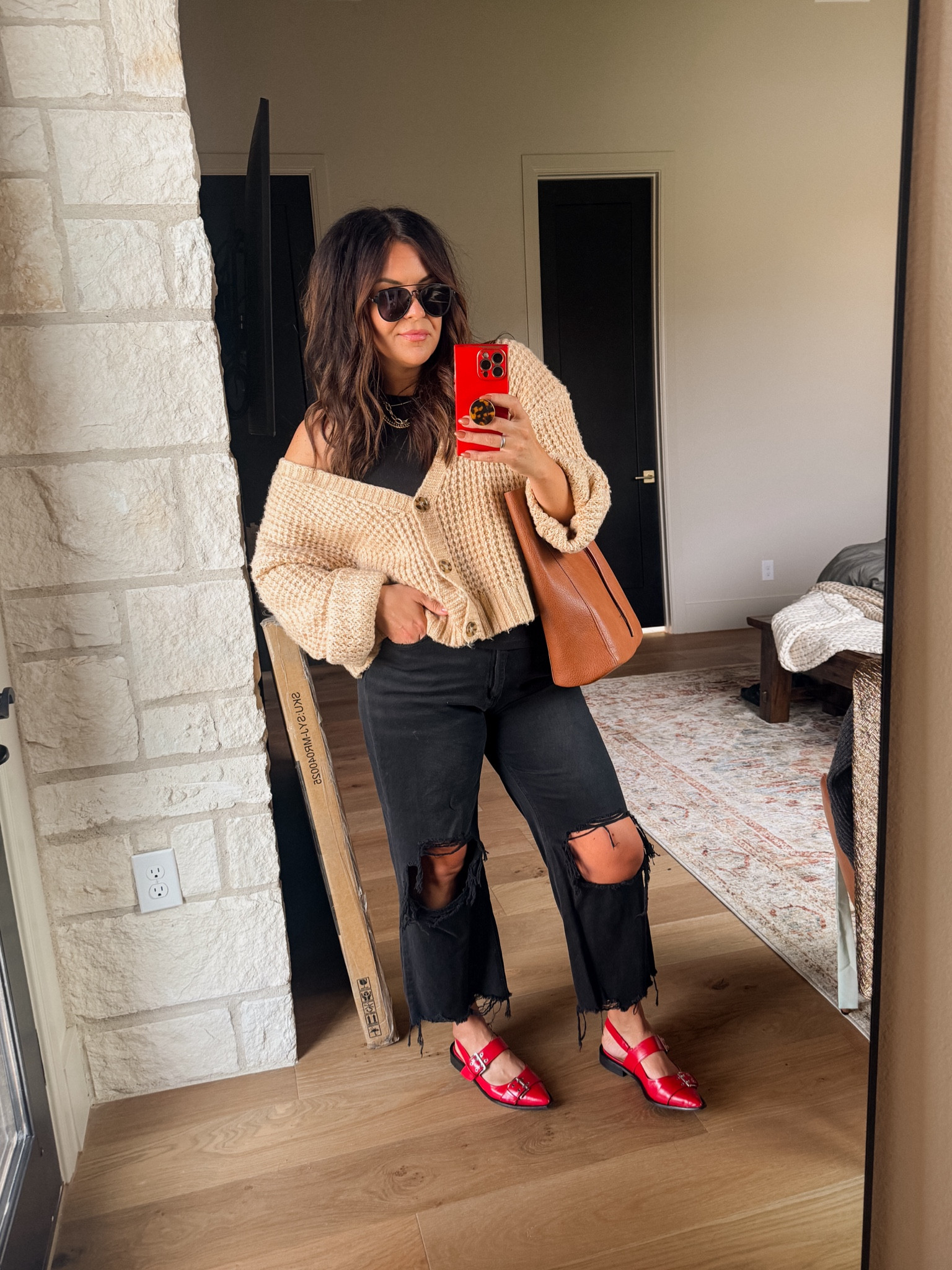 Casual Family Dinner Out
Tank: XL
Sweater: XXL
Jeans: 32 (linked as many instock pairs I could find)
Red flats: TTS & so comfortable 

#LTKMidsize #LTKStyleTip #LTKFindsUnder50