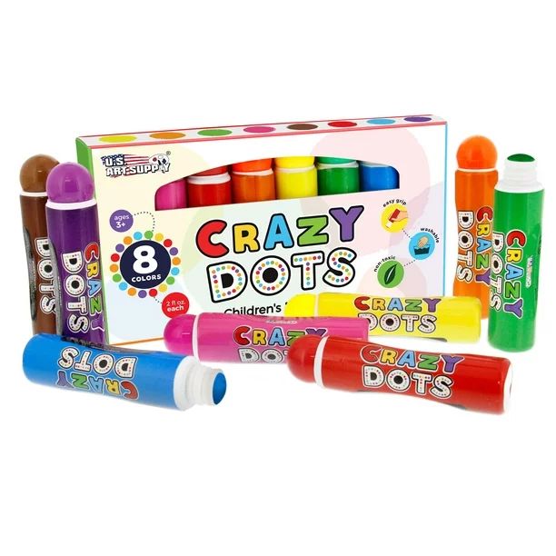 US Art Supply 8 Color Crazy Dots Children's Dot Markers - Walmart.com | Walmart (US)