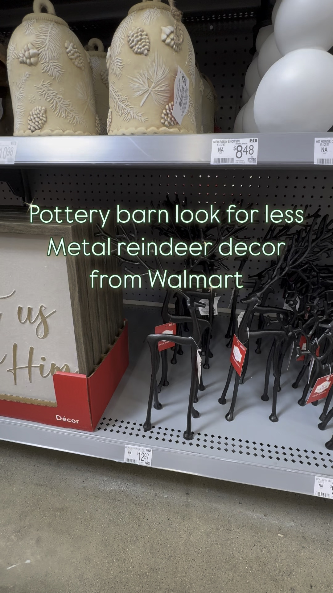 Reindeer Pottery barn look for less at Walmart!! 

Not every store will have them and they may be online for most but these are unique and so adorable!

Follow me for more seasonal and holiday content! 🎅🏼🎄

#christmas2024 #christmas #cozyvibes #christmascountdown #christmastree #happyholidays #christmasdecor #walmartchristmas #ltkhome #walmartcreator #iywyk

#LTKHome #LTKSeasonal