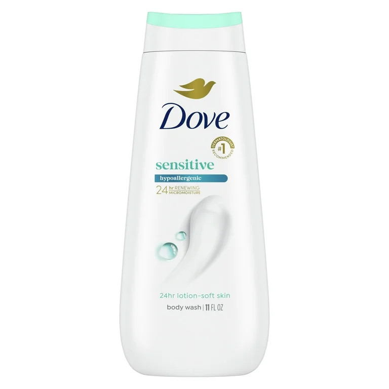 Dove Body Wash for Women Moisturizing Sensitive Skin Gentle Hypoallergenic All Skin, 11 oz | Walmart (US)