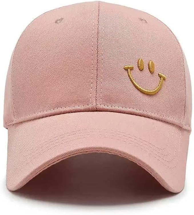 Smiley Face Baseball Sun Cap Trendy Smiley Face Tucker Cap Embroidery Smiley Cap Hat for Women Ma... | Amazon (US)