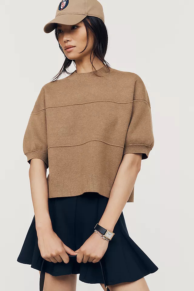 Puff-Sleeve Knit Pullover | Anthropologie (US)