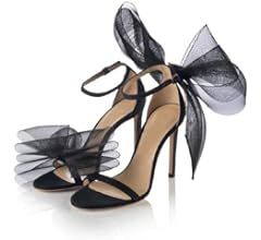 Vertundy Women's Stiletto High Heeled Sandals with Asymmetric Lace Mesh Bows Knot Decoration Open... | Amazon (US)