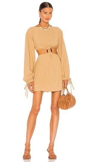 Alora Dress in Tan | Revolve Clothing (Global)