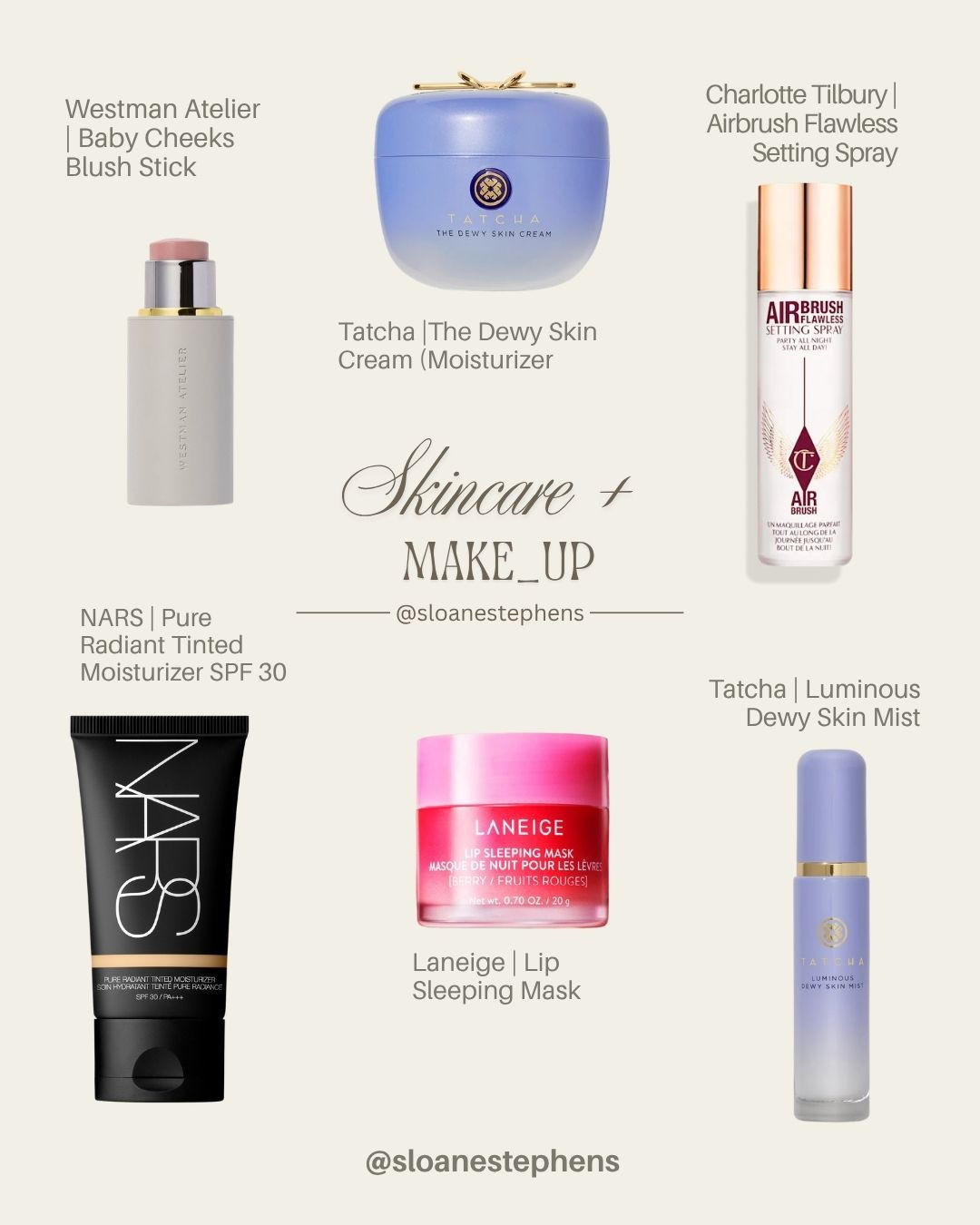 my current skincare + makeup obsessions ✨ all linked here! the tatcha moisturizer is a must and this charlotte tilbury setting spray has been my go-to all summer 🫶 

 #LTKselfcare

#LTKbeauty