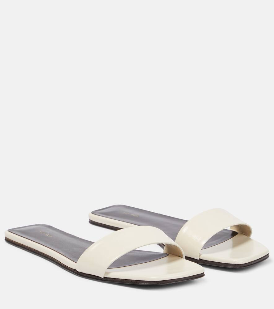 The Row Chocolate leather flats | Mytheresa (US/CA)